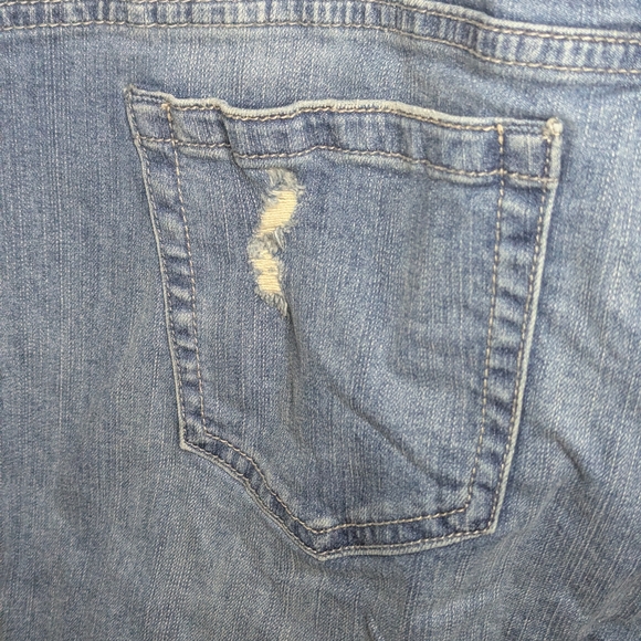 Torrid Denim Overall Cropped Relaxed Distressed Stretch Everyday Jeans Size 14 - Picture 10 of 14